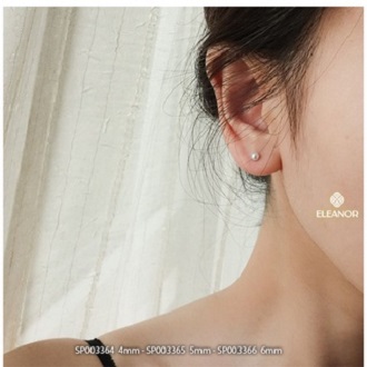 Bông tai nữ chuôi bạc 925 Eleanor Accessories khuyên tai nụ ngọc trai nhân tạo phụ kiện trang sức 3364