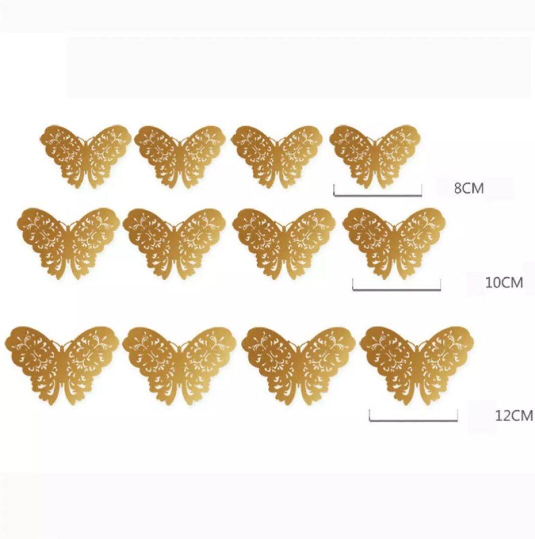 Set 12 Bướm Dán Tường Trang Trí 3D.