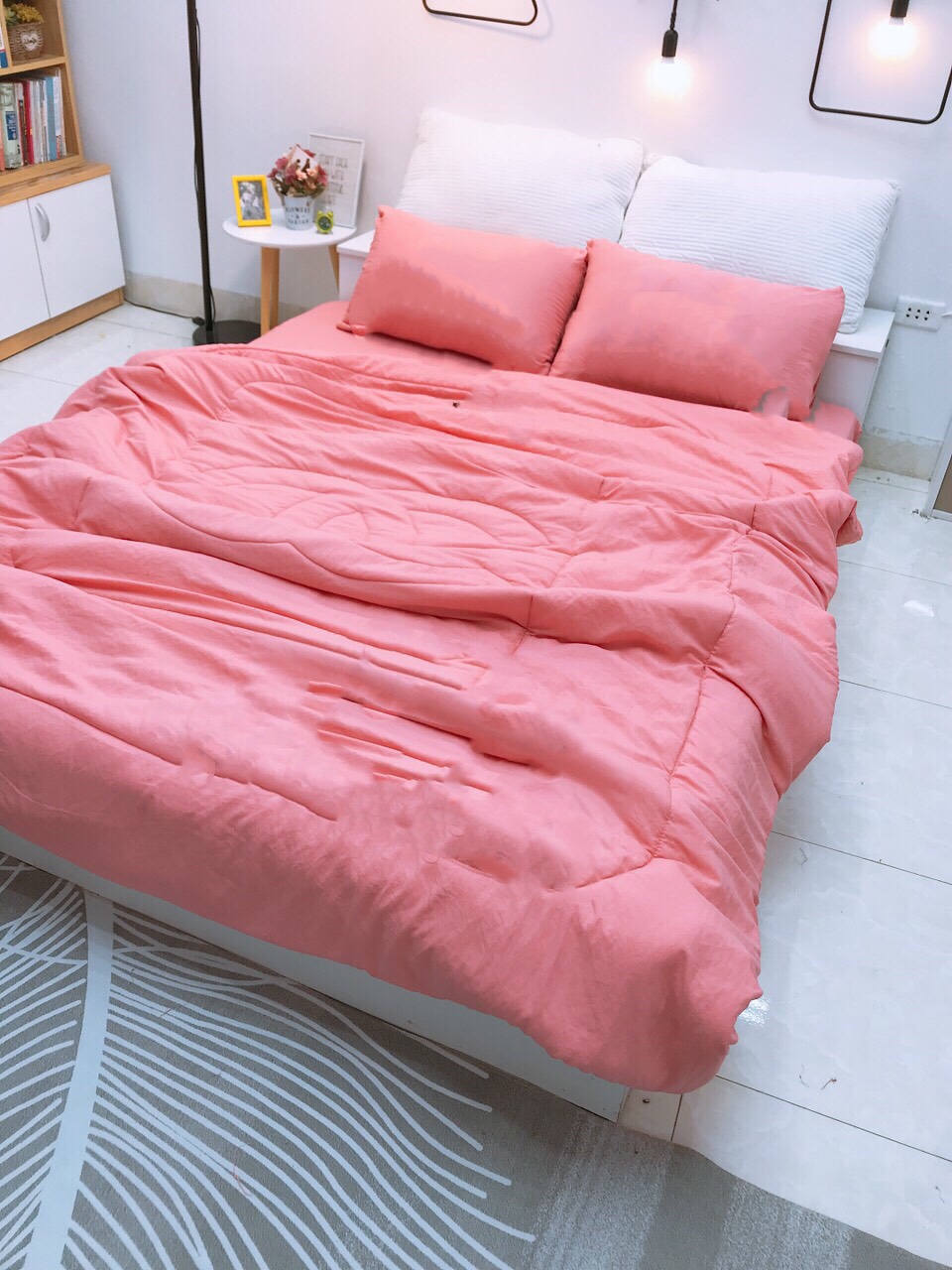 [HCM]Chăn Ga Gối Cotton Đũi