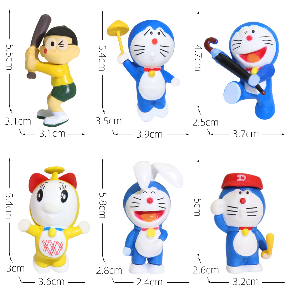 Set 6 mô hình Doraemon siêu cute-Mẫu 8