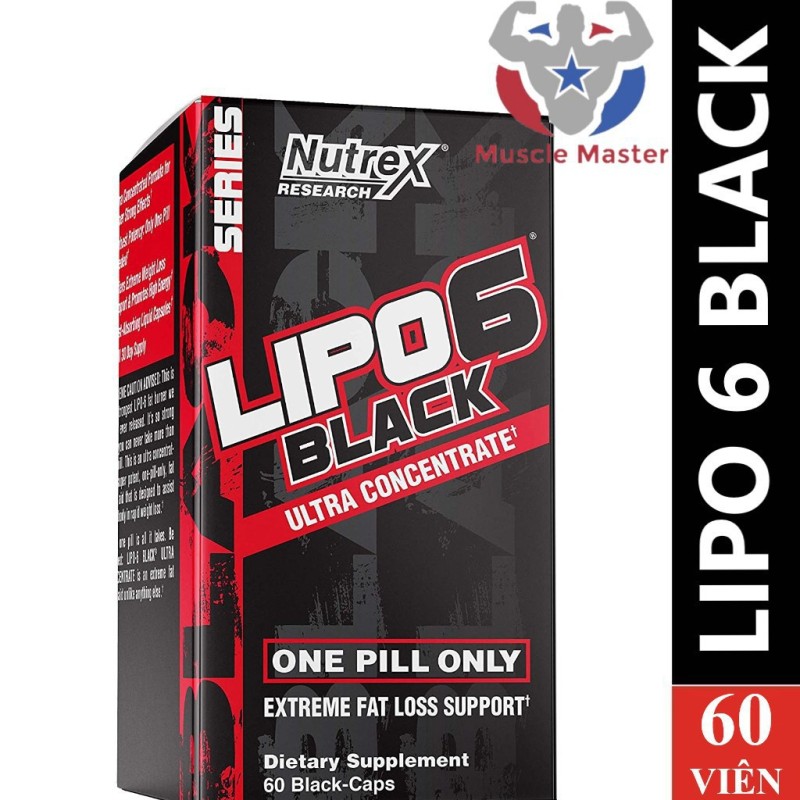 [HCM]Viên Giảm Mỡ Nutrex Lipo 6 Black 60 Viên cao cấp