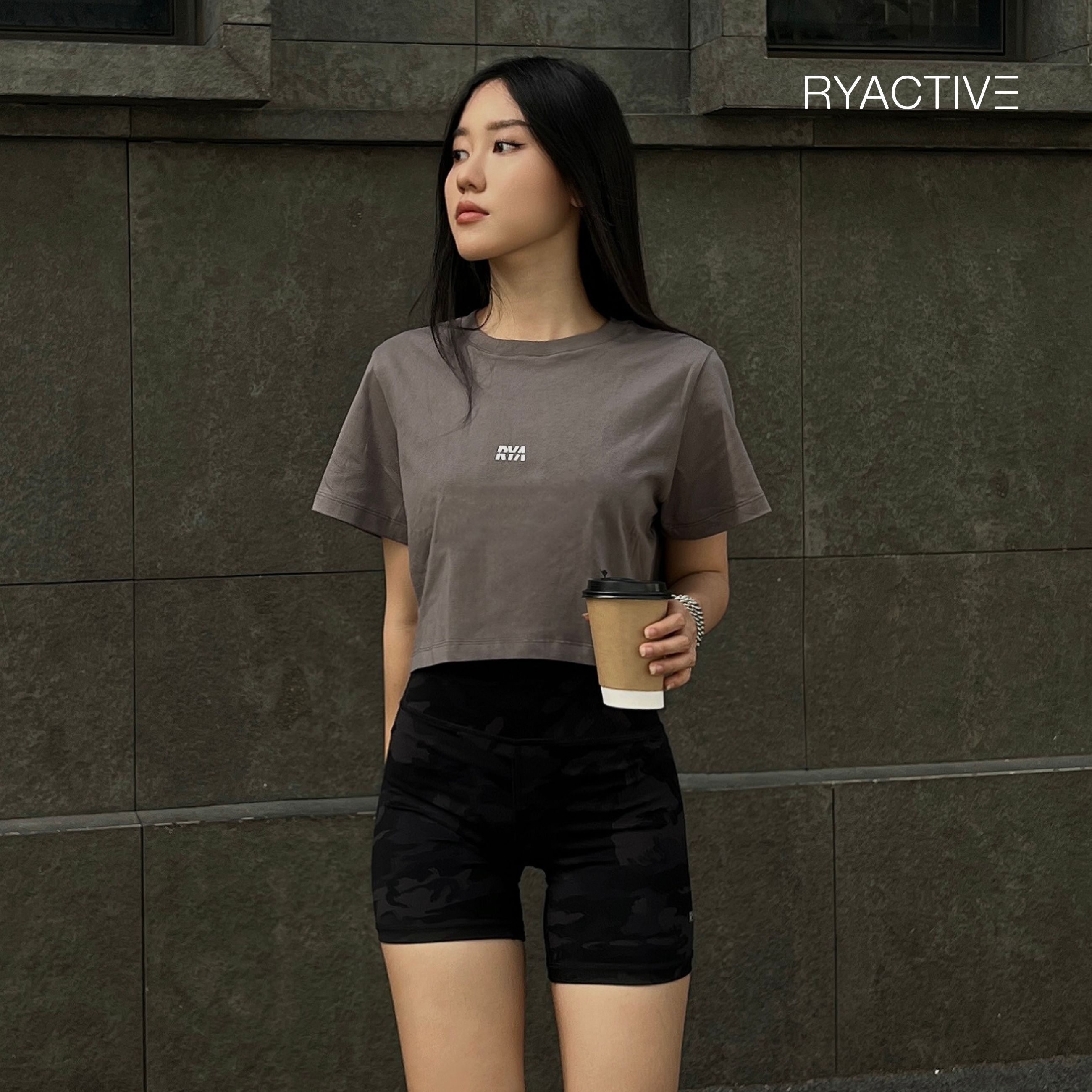 Quần biker ngắn thể thao RYACTIVE - MEDIUM BIKER Camo