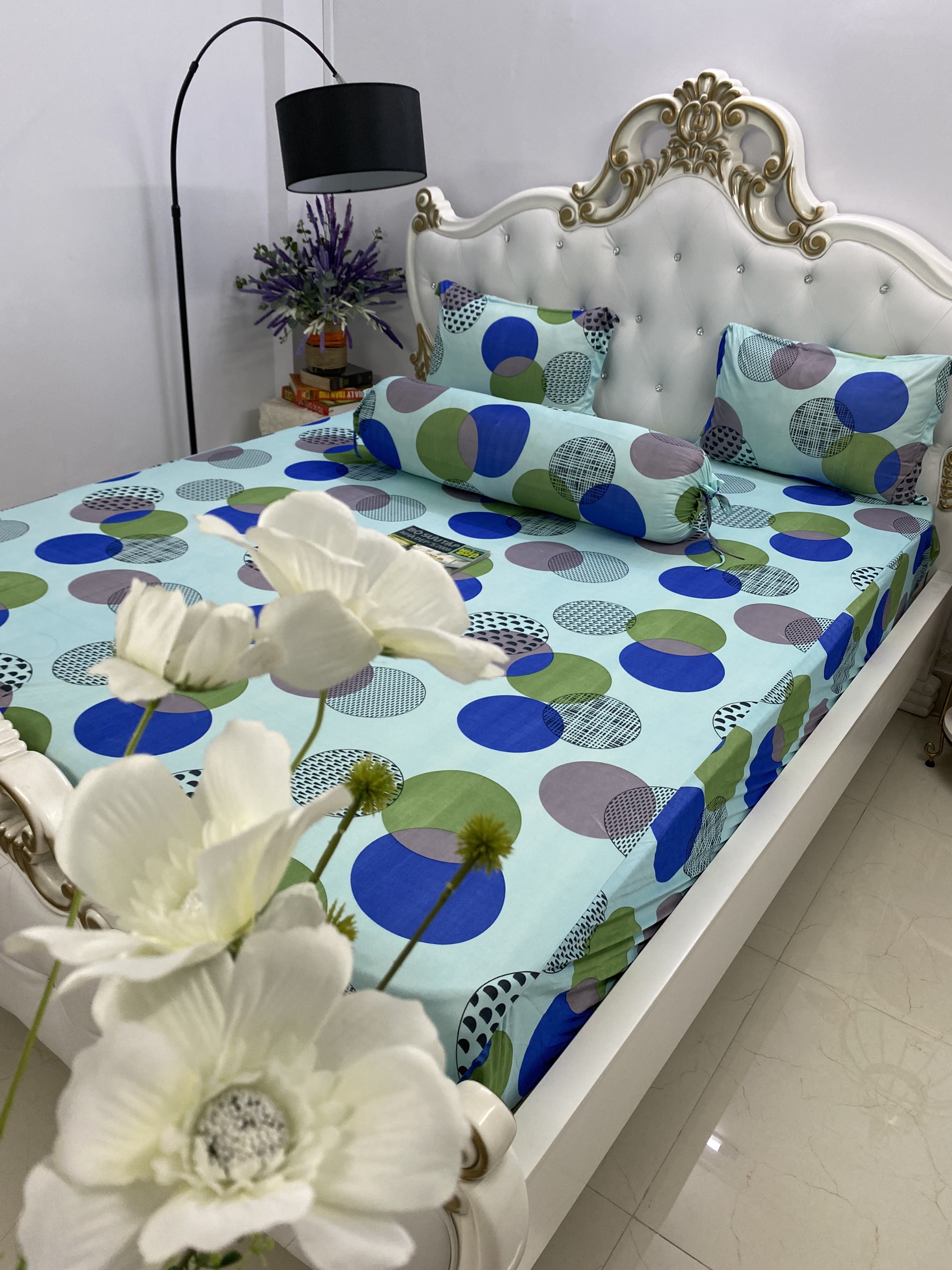 [HCM]Bộ drap thun Hàn Quốc mát lạnh {4 món}/ CÓ  bán ga lẻ
