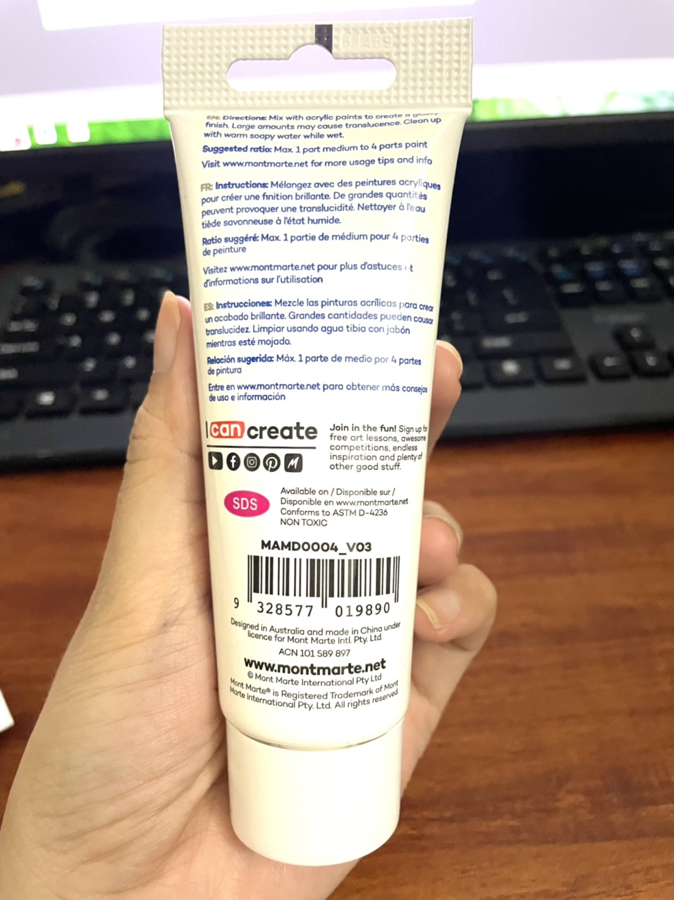 Dung môi pha màu acrylic dạng gel, lỏng cao cấp Mont Marte