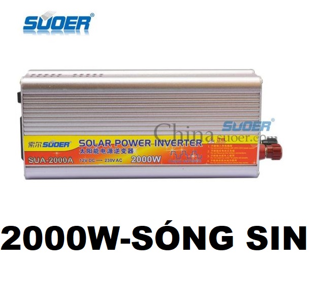 Bô chuyển đổi điện 12v lên 220v inverter 2000w suoer sua-2000a