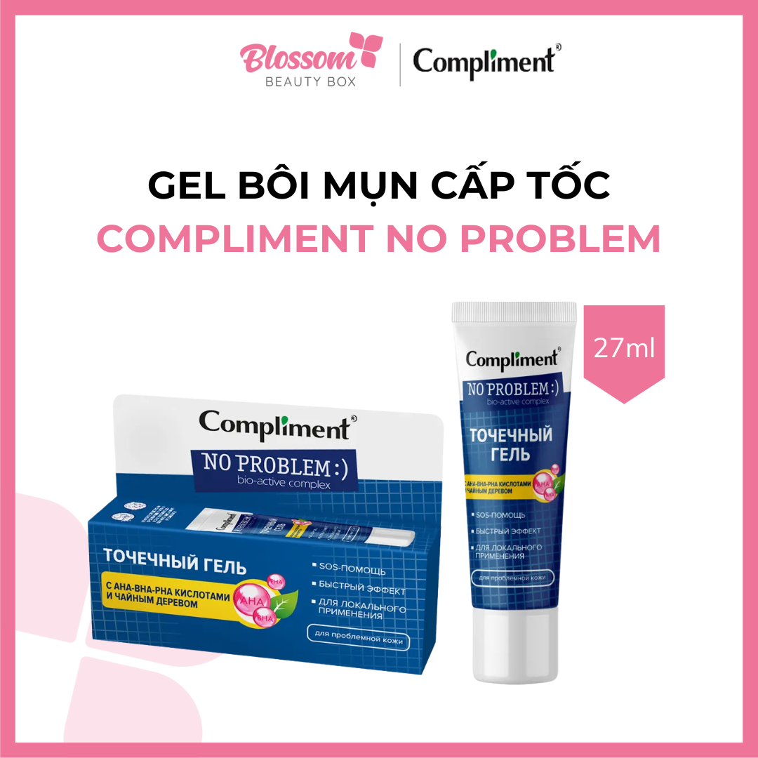 Gel bôi mụn cấp tốc SOS Compliment No Problem giảm sưng viêm, gom khô cồi mụn 25ml