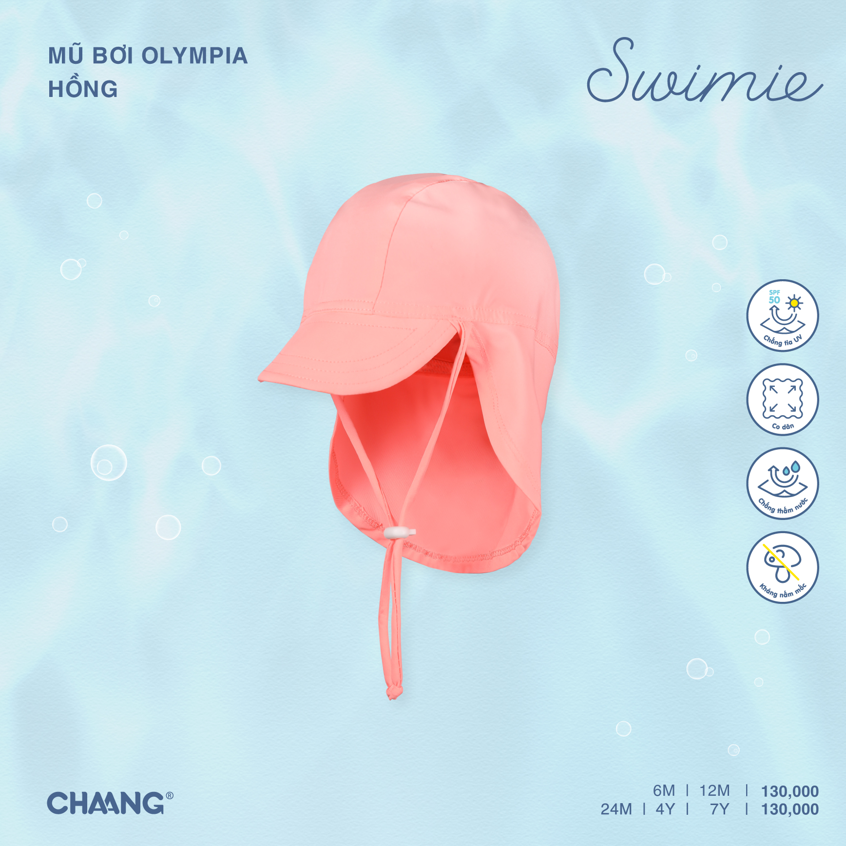[CHAANG] Mũ bơi vành rộng Olympia Chaang