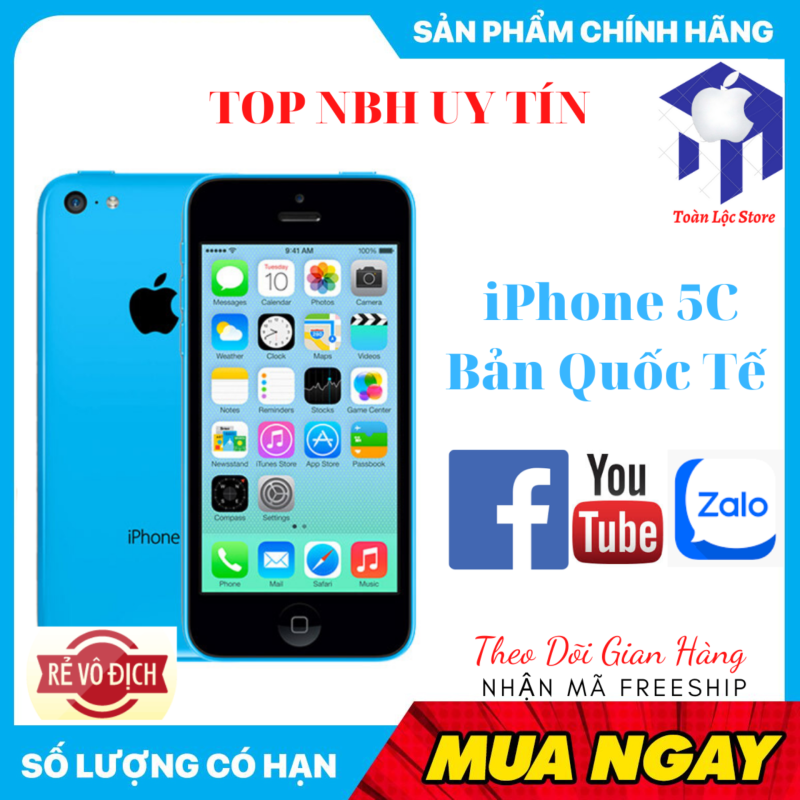 Apple Iphone 5C 16gb Bản Quốc Tế Mới Thời Trang Giá Rẻ - Full CHức Năng Đủ Màu - Giải Trí Zalo YYoutube Facebook
