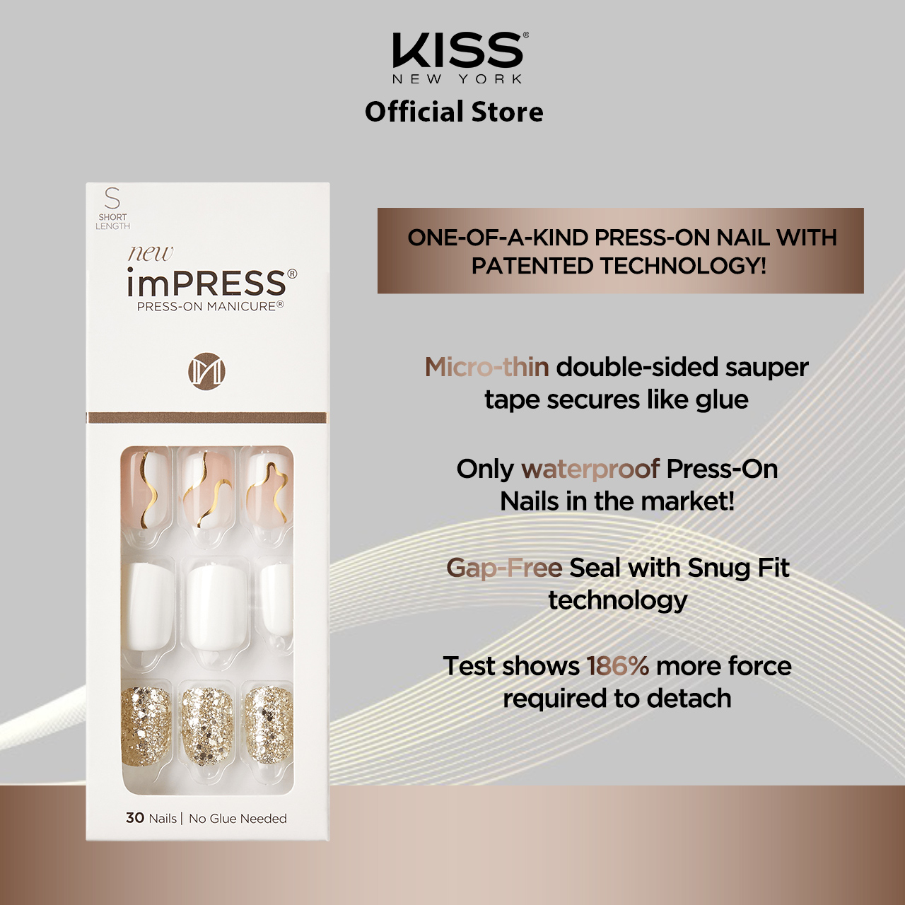 [IMPRESS] COLOR PRESS-ON MANICURE BABY WHY SO BLUE