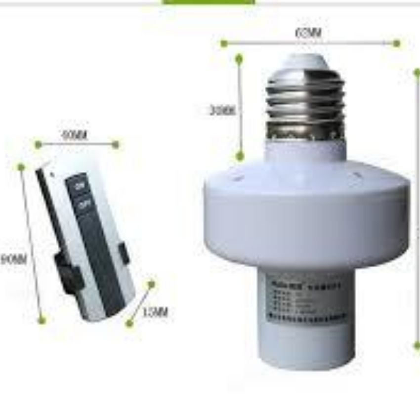 Đui đèn E27 - điều khiển từ xa bằng remote sóng RF