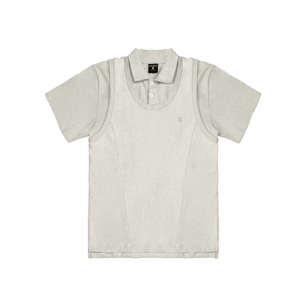 Áo Polo RANVERBAE DOUBLÉ POLO LAYER Kem