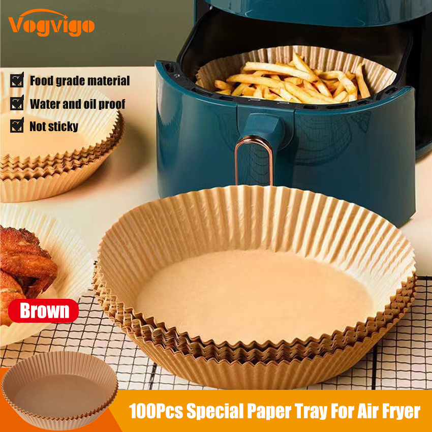 100pc Special Paper for Air Fryer Baking Oil-proof and Oil-absorbing Paper for Household Barbecue Plate Food Oven Kitchen Pan Pad