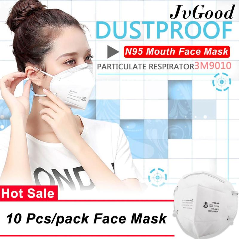 JvGood 10 Pcs/pack 3M 9010 Mouth Face Mask Anti-fog Anti PM 2.5 Respirator Anti Dust Haze Disposable Particulate Mask Respirator N95 Level for Men Women
