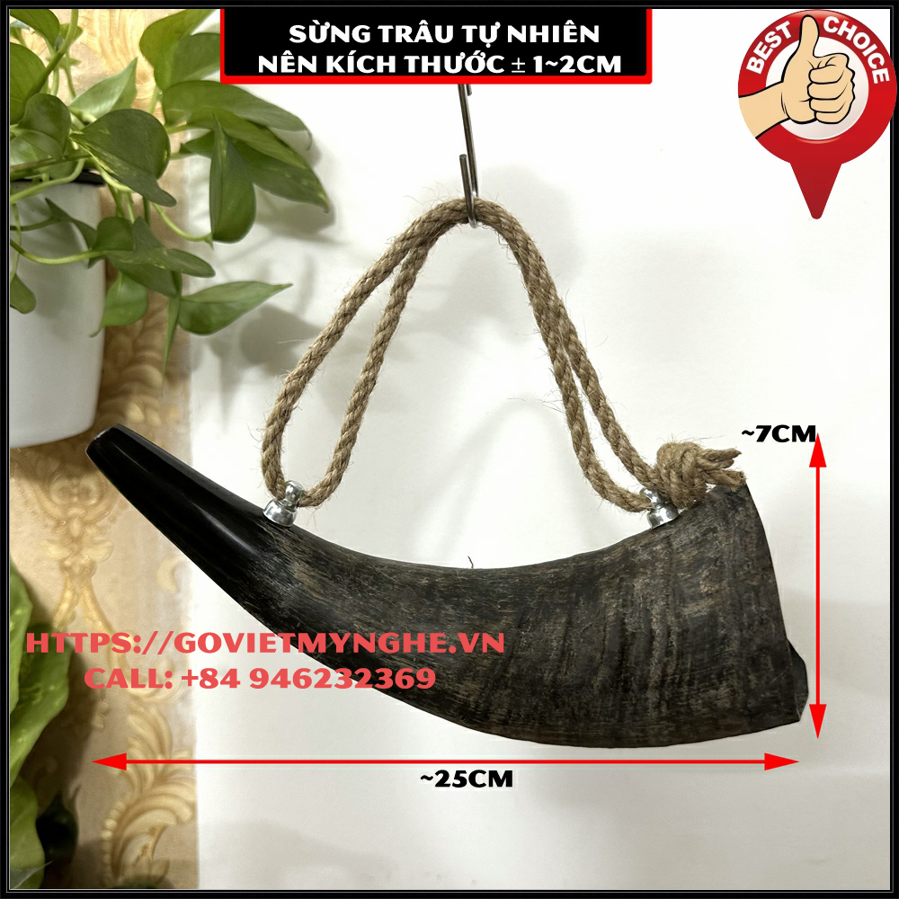 Black Buffalo Horn and horn-raw buffalo horn-Vietnamese handicraft