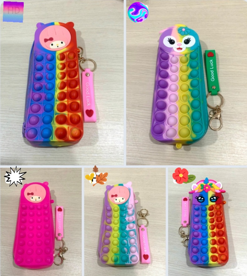Hộp đựng bút pop it, đồ chơi pop it giảm stress