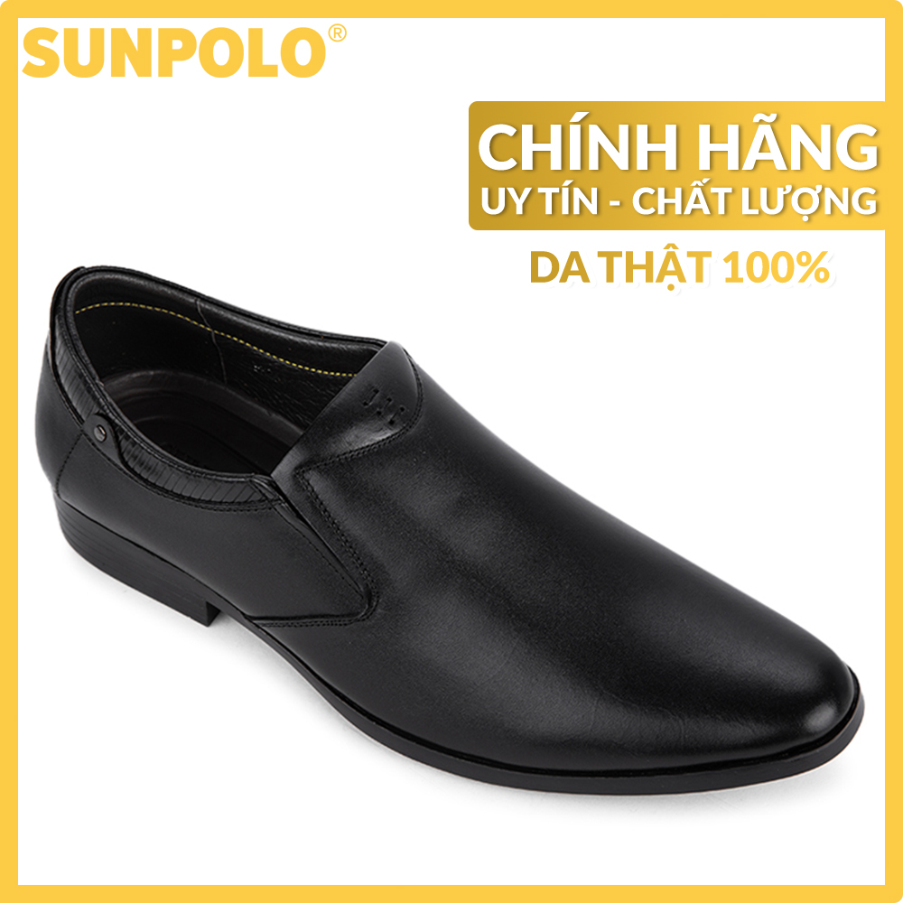 Men leather formal SUNPOLO shoes SPH264 (black)