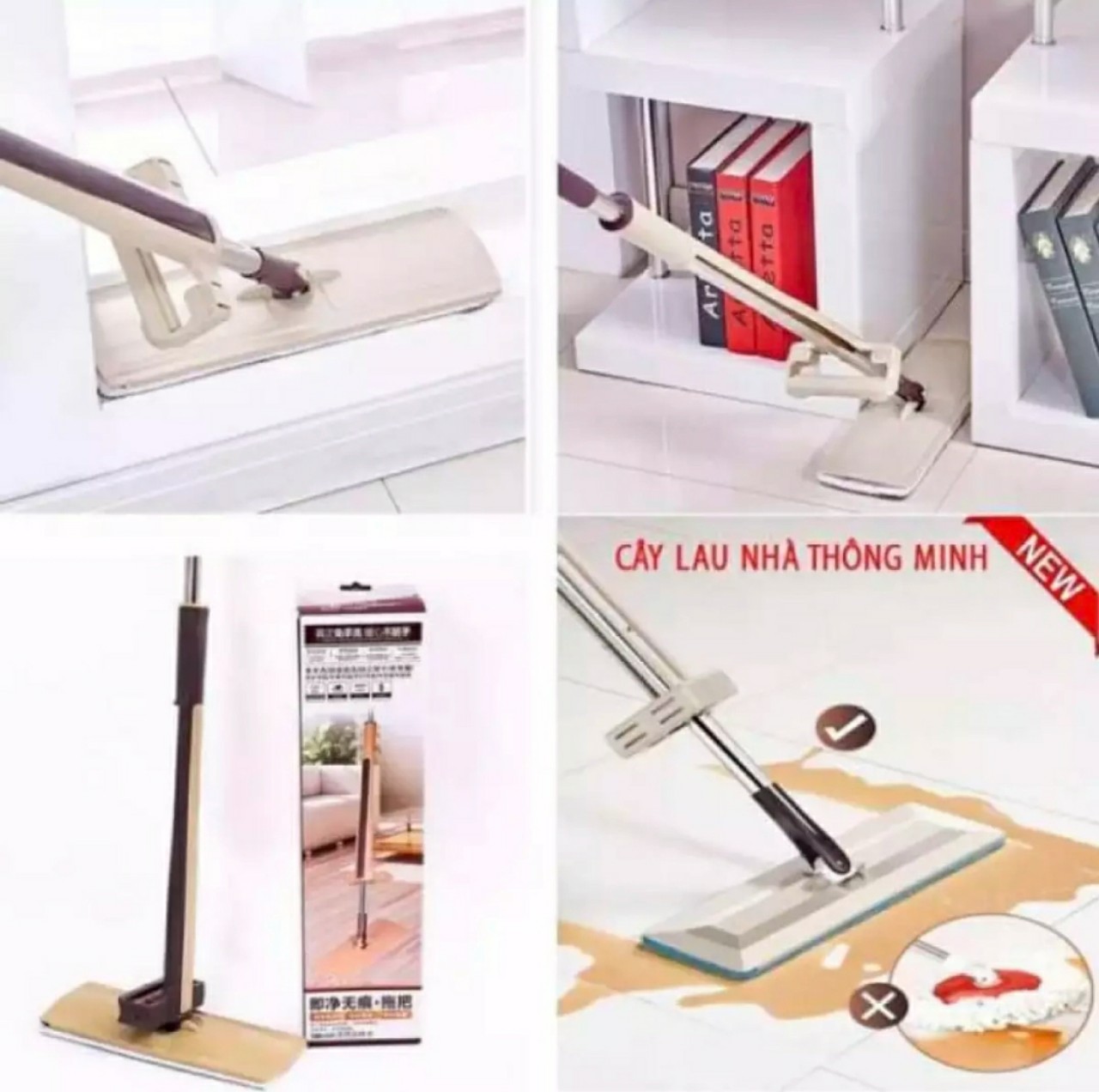 Cây Lau Nhà Tự Vắt Thông Minh,  Chổi Lau Nhà Tự Vắt Spin Mop Cao Cấp, Thiết Kế Tự Vắt Không Làm Bẩn Tay, Chất Liệu Nhựa ABS Không Gỉ Chắc Chắn.