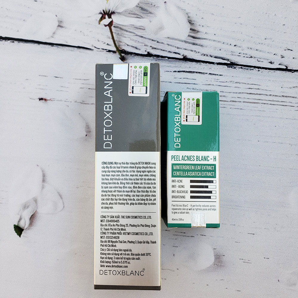 Combo Serum mụn và mặt nạ thải độc Detox Blanc