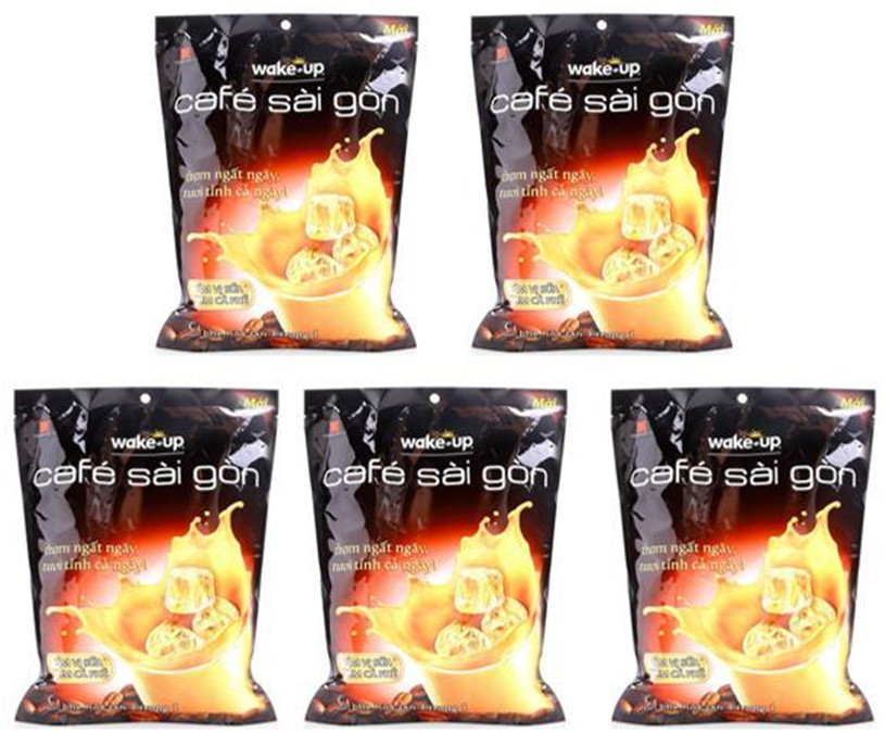 Combo 5 Bịch Cà phê Wake Up Sài Gòn  24 gói X 19gr- CFSG