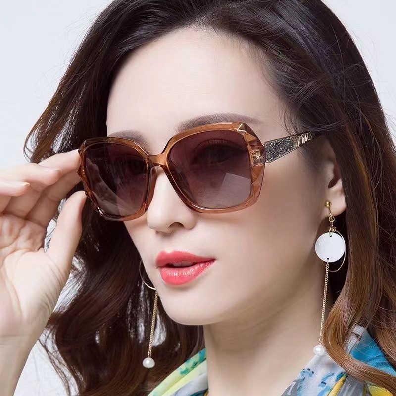 SUNYMALL Kính Râm Nữ Thời Trang Kính Mắt Gọng Vuông Bảo Vệ Bức Xạ Kính Retro