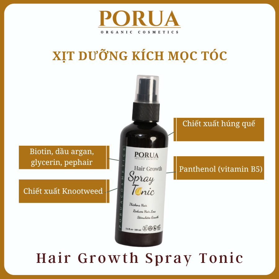 100ml porua hair growth stimulator spray
