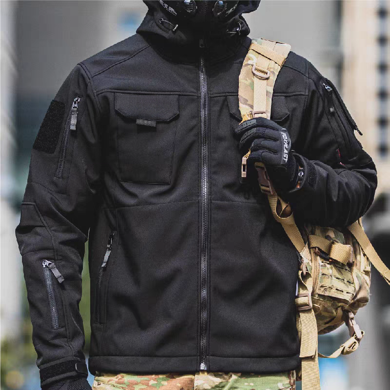 Áo Khoác Chiến Thuật, Áo Khoác Tactical Hai Lớp Lót Nỉ Vải Trượt Nước (007)