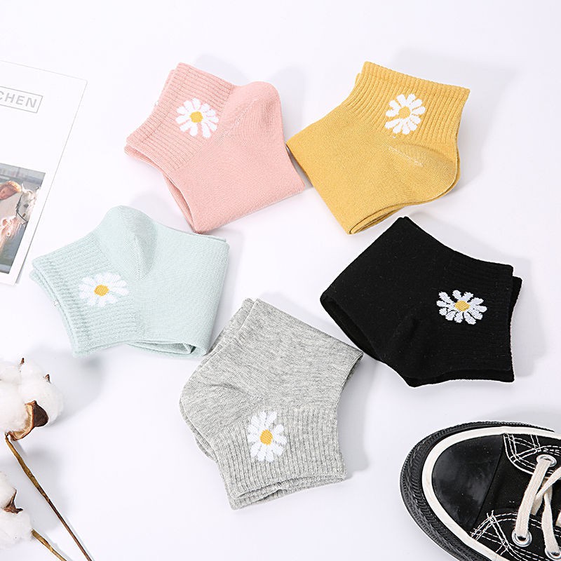 🧡 Tất hoa cúc cổ trụ xinh xắn [SK01]