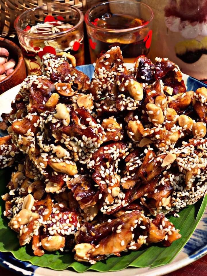 🌼Mứt Tết 2021🌼 [ Mứt chuối xiêm ngào đậu phộng]