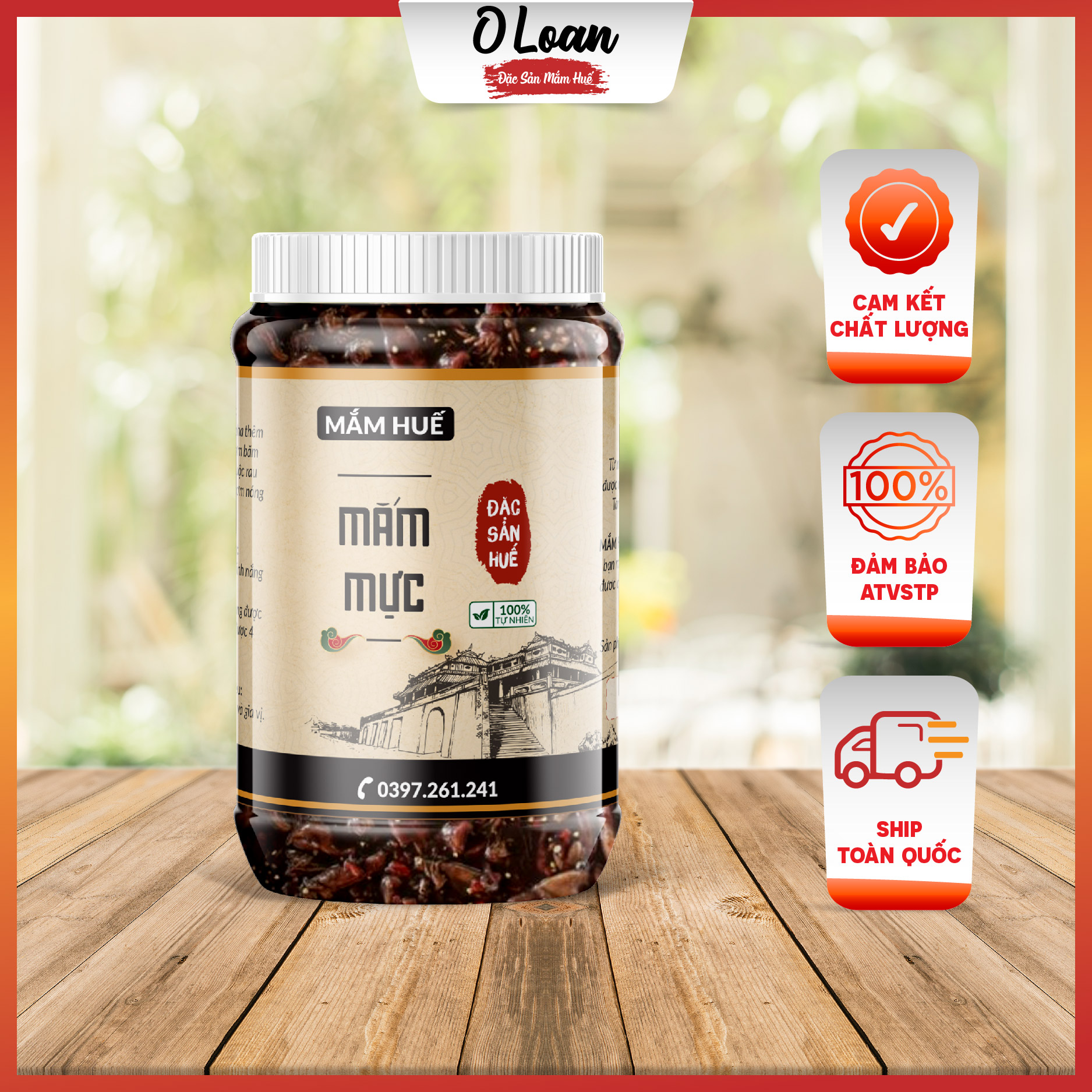 Mắm mực đặc sản mắm huế o loan hủ 500gr