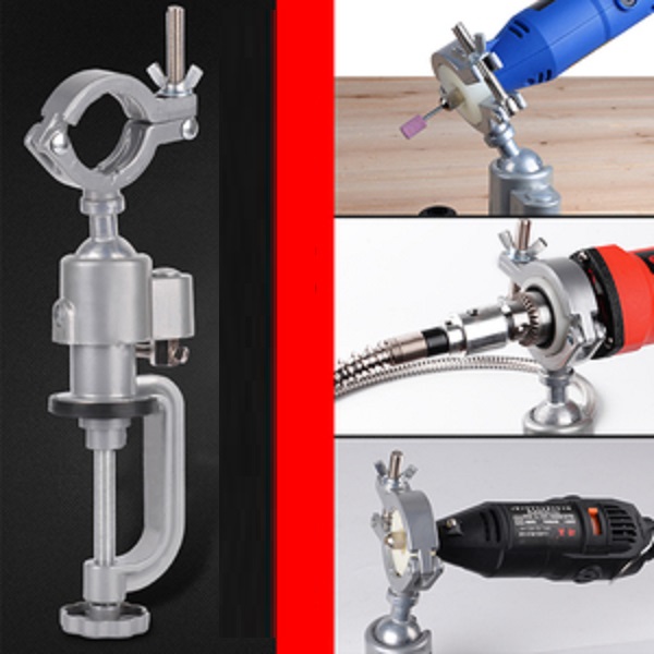 Giá đỡ máy khoan tay kẹp bàn xoay 360 độ