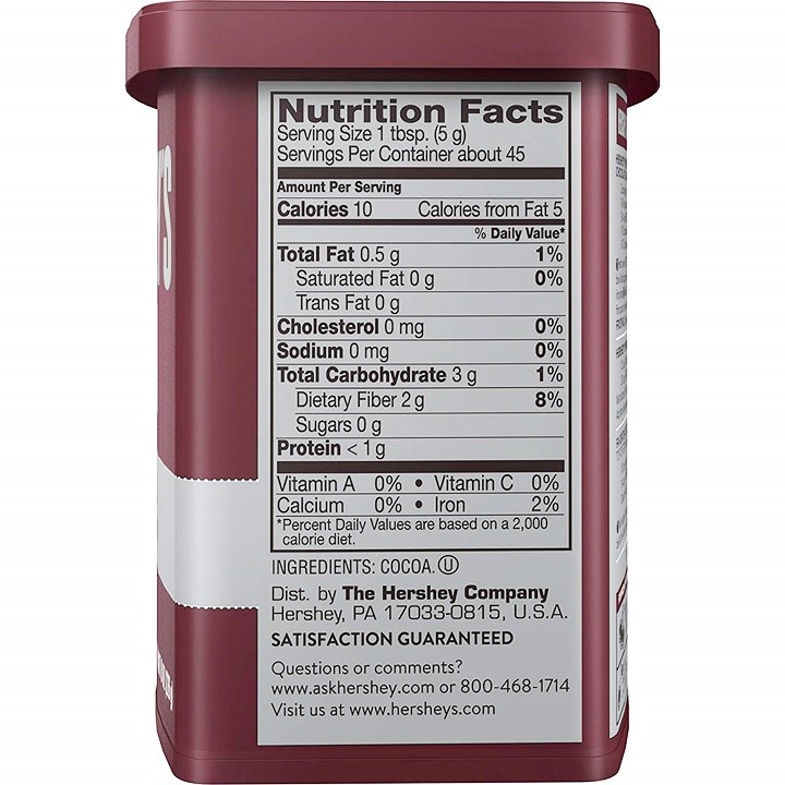 Bột Cacao Nguyên Chất Hershey's 226Gr (Hàng Mỹ)