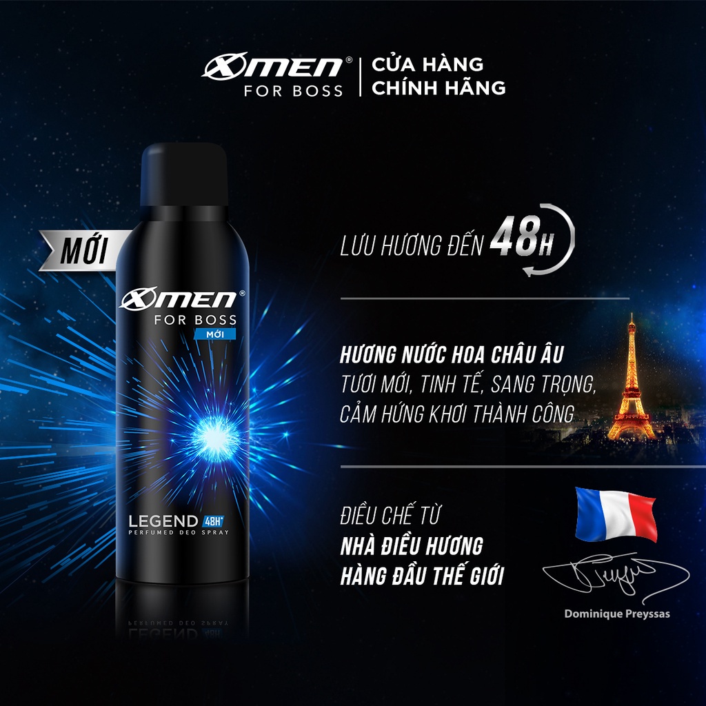 Xịt khử mùi X-Men For Boss 150ml