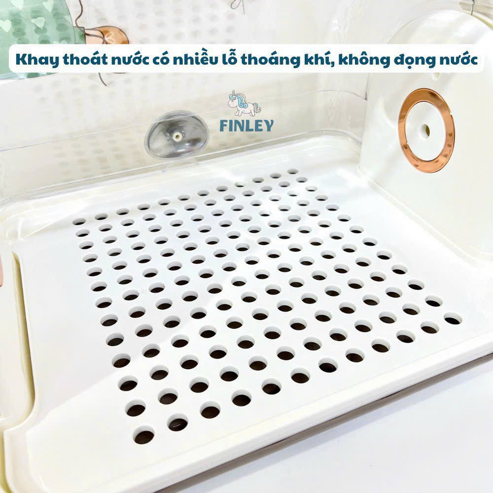 Khay úp bình sữa ly cốc Finley gấu con FL 0091