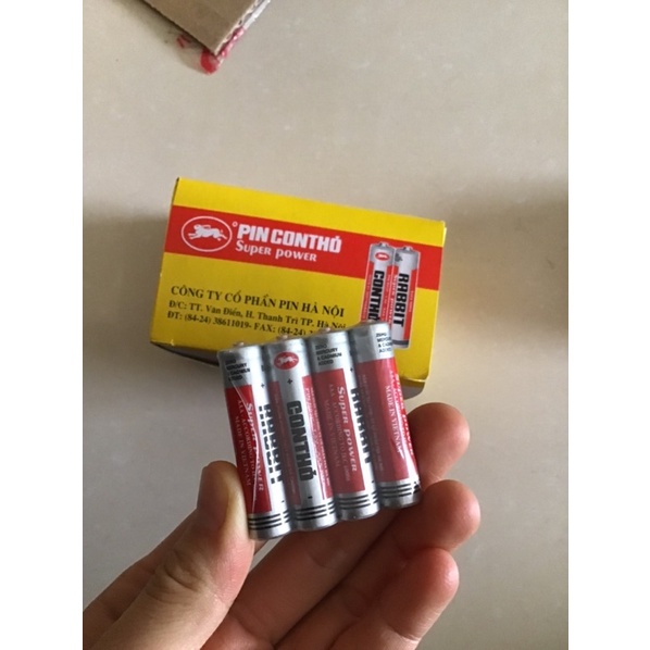 Pin tiểu con thỏ AAA - 1,5V vỉ 4 viên