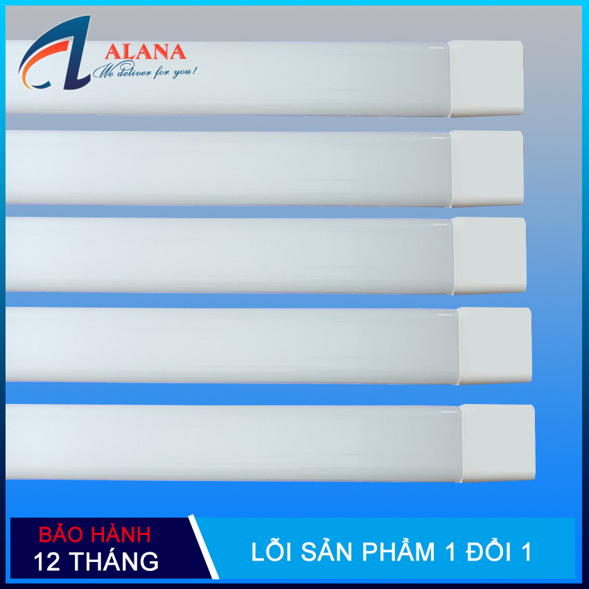 Bộ 5 đèn Led tuýp liền máng đầu vuông 60w Hopell