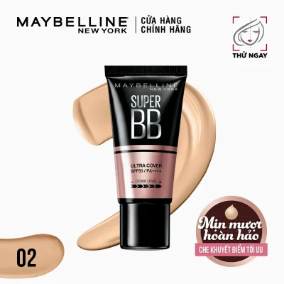Kem trang điểm siêu mịn bảo vệ Maybelline BB Super Cover SPF50/PA++++ 30ml