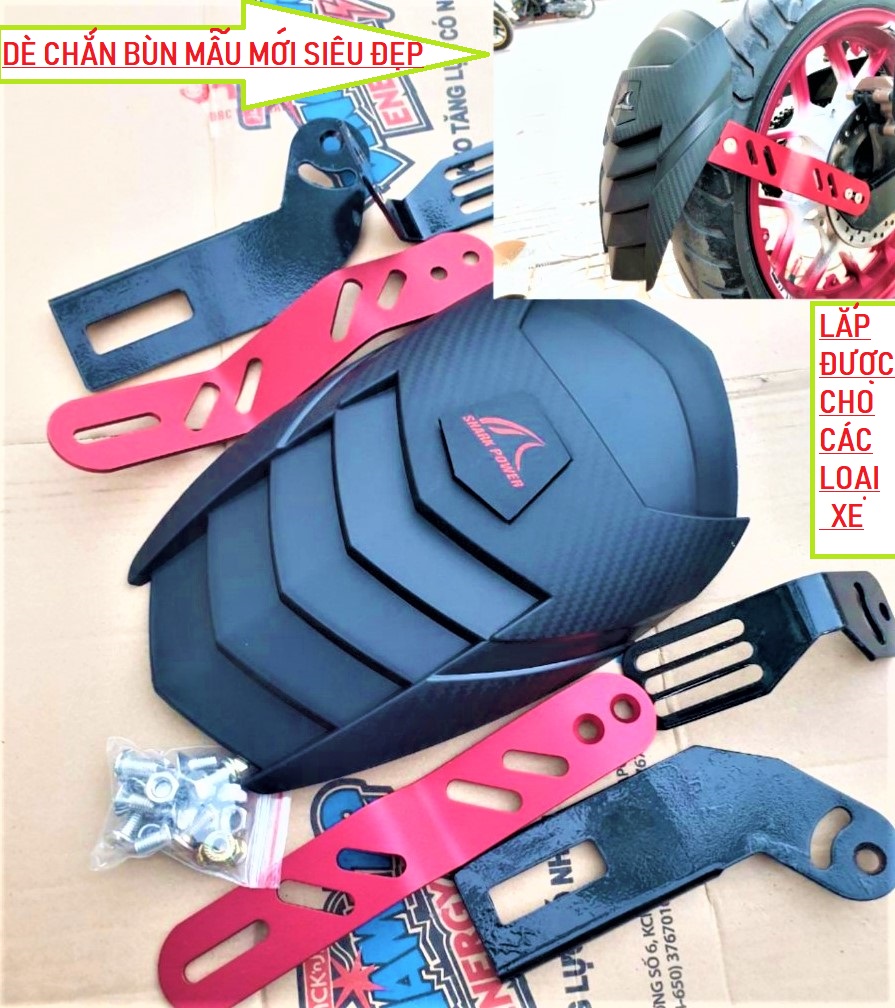 Bộ dè chắn bùn sau xe máy 2 chân kiểu ninja siêu ngầu đẳng cấp độ lắp như zin cho nhiều loại xe, Chắn bùn sau xe máy hàng dày loại đẹp , đồ kiểu xe máy , phụ kiện độ xe máy