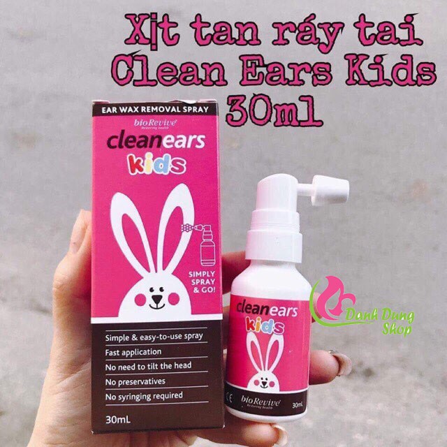 Xịt Tan Ráy Tai Cleanears Kids 30ml - Chuẩn Úc