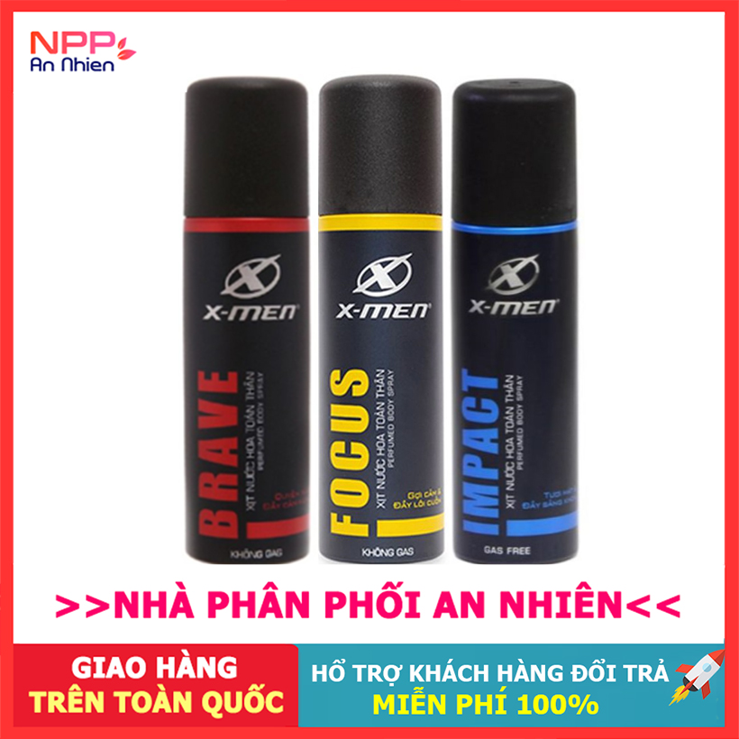 BÁO GIÁ XỊT NƯỚC HOA TOÀN THÂN X-MEN BRAVE 100ML | Shopee Lazada Sendo Tiki mới nhất 16 Xịt khử mùi nước Hoa Toàn Thân X-men 100ml- NPP AN NHIÊN