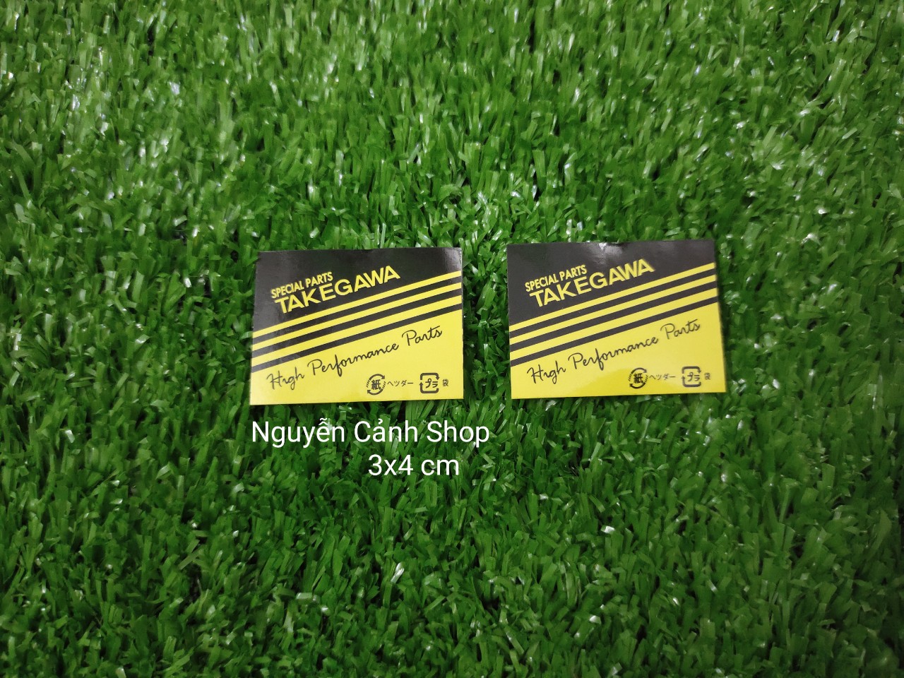 2 Tem decal takegawa 3x4cm dán xe máy