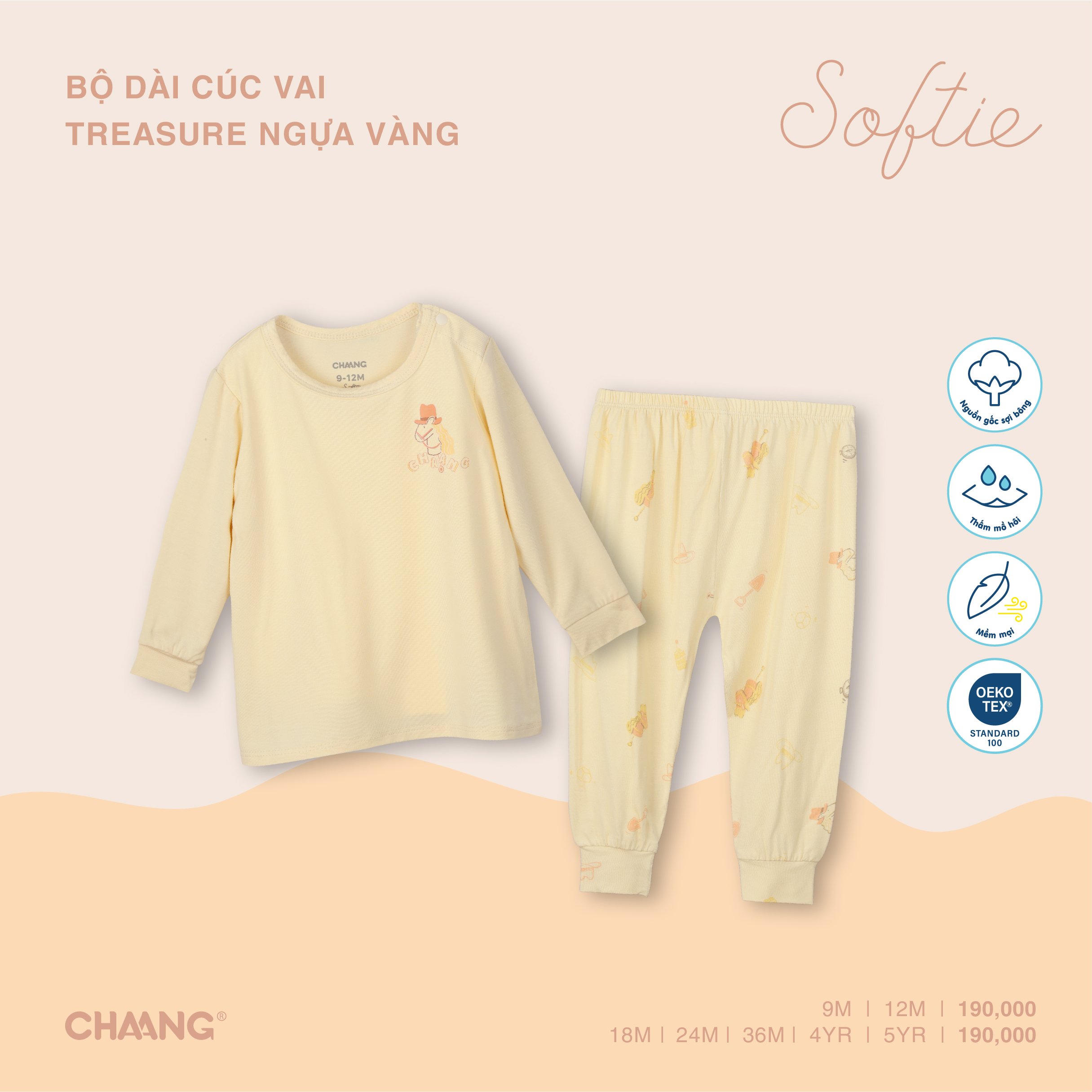 [CHAANG] Bộ dài cúc vai Treasure Chaang