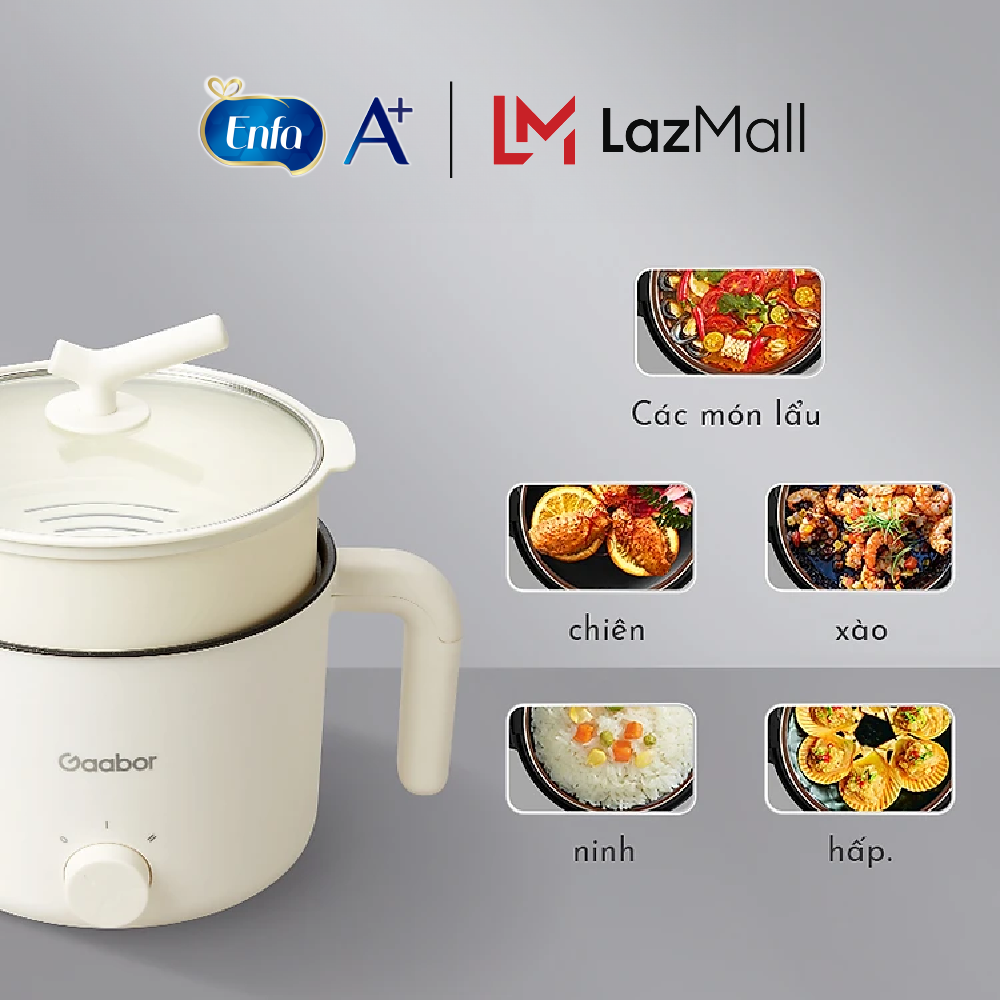[Qùa tặng Enfa] Nồi nấu chậm dung tích 1,5L Gaabor