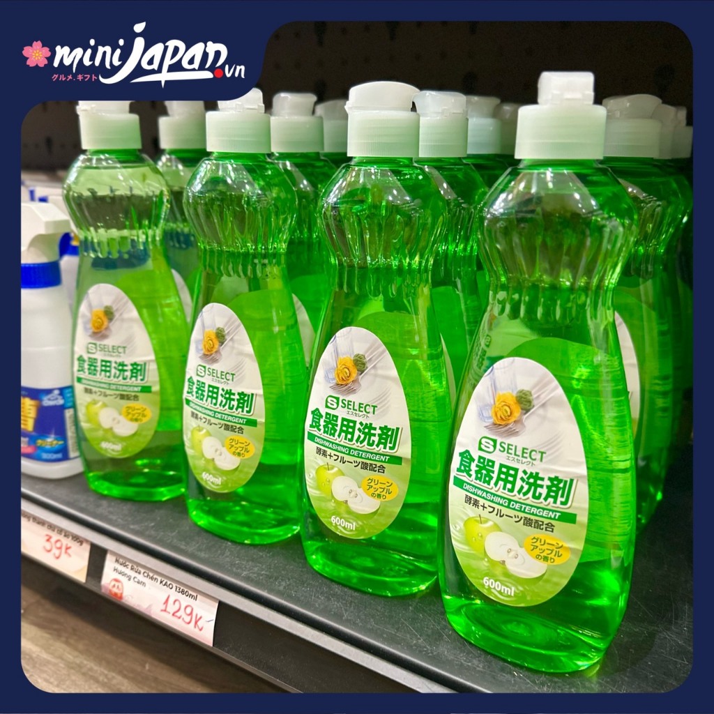 Nước rửa chén S Select Nhật Bản 600ml hương táo