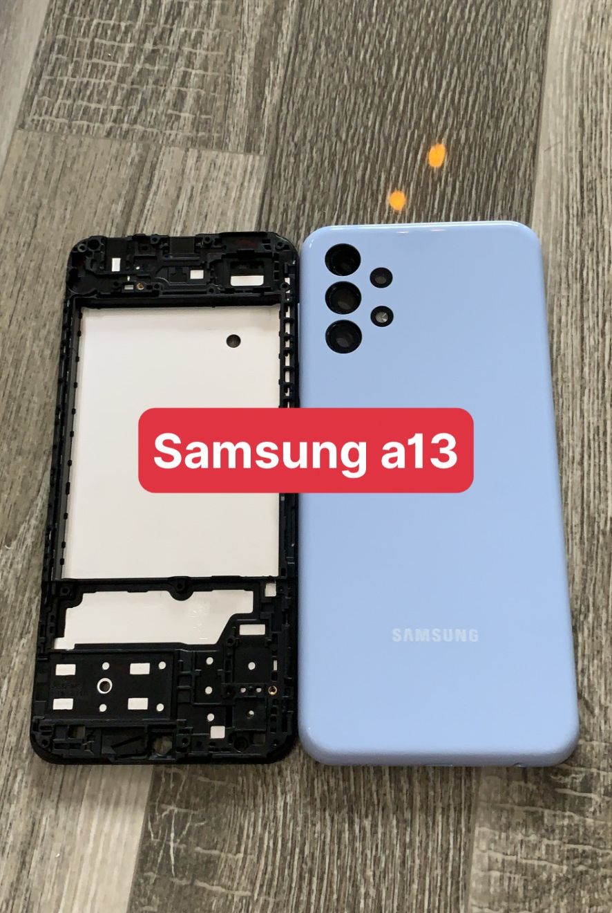 BỘ VỎ SAMSUNG A13 ( GỒN, SƯỜN, LƯNG, KÍNH CAM, NÚT BẤN)