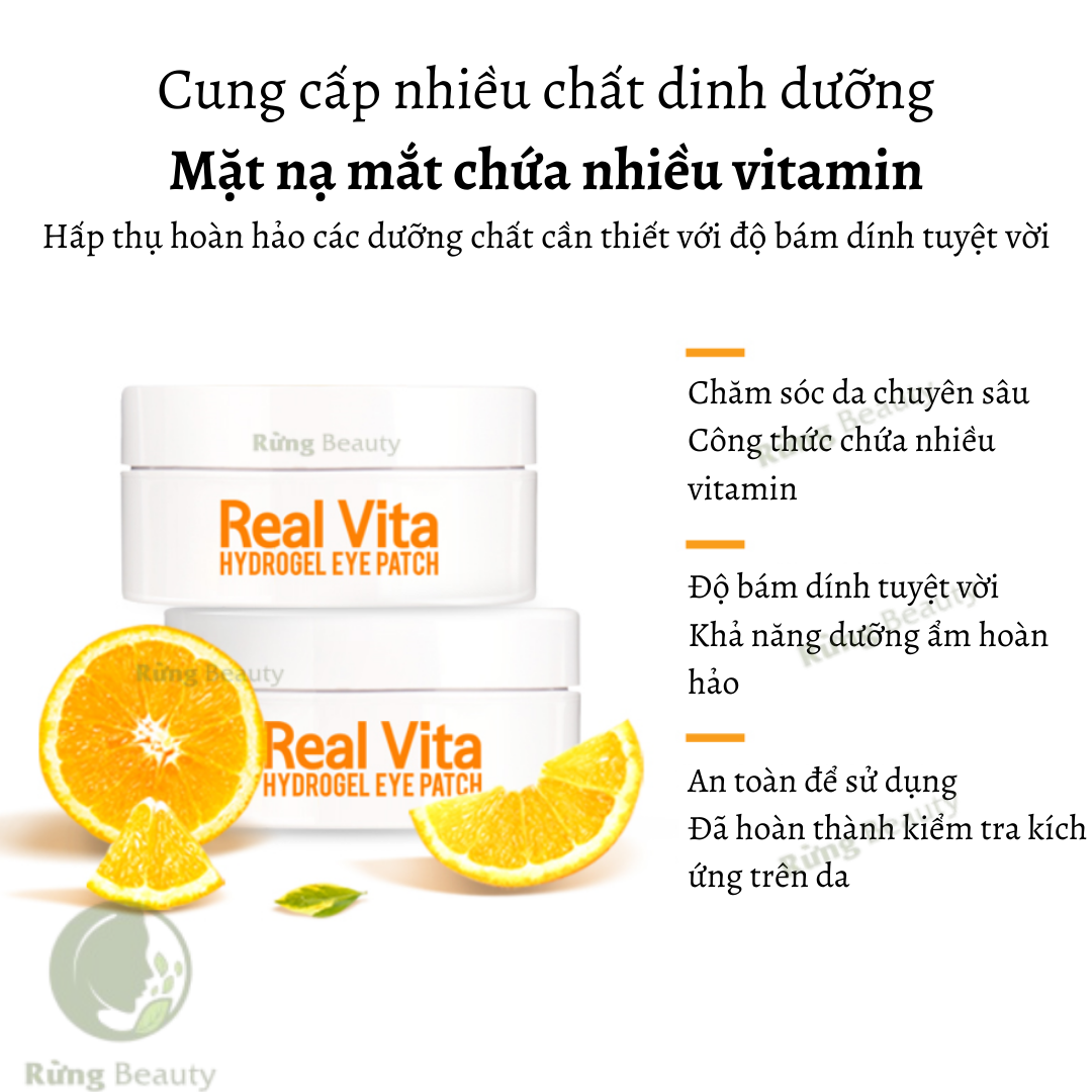 MẶT NẠ MẮT PRRETI: REAL VITA HYDROGEL EYE PATCH 60 MIẾNG