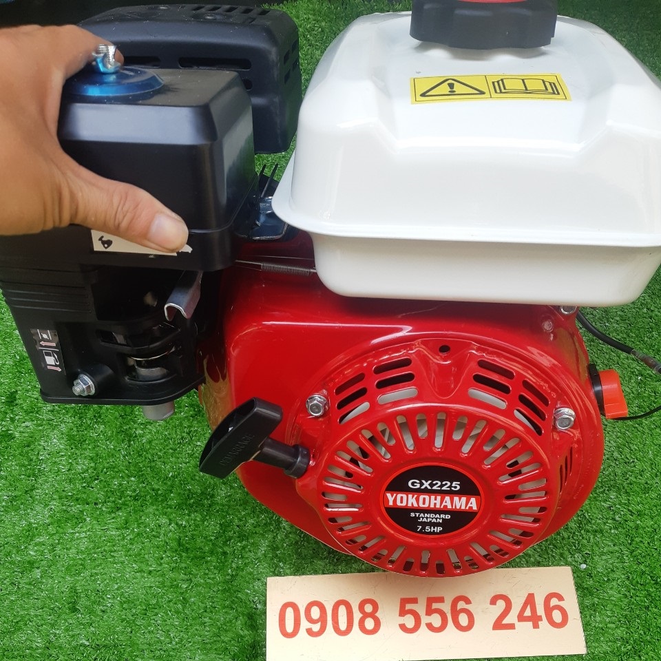 Máy nổ chậm tua YOKOHAMA 7,5hp cốt xéo