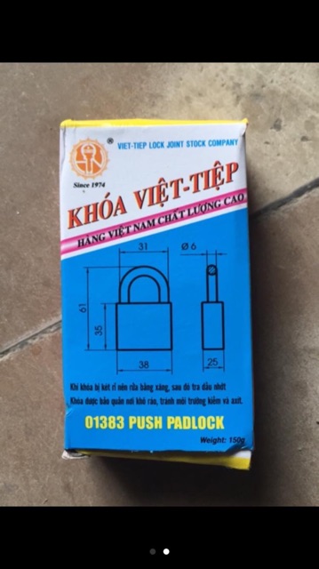Khoá Việt Tiệp Gang Bấm Dc  01383
