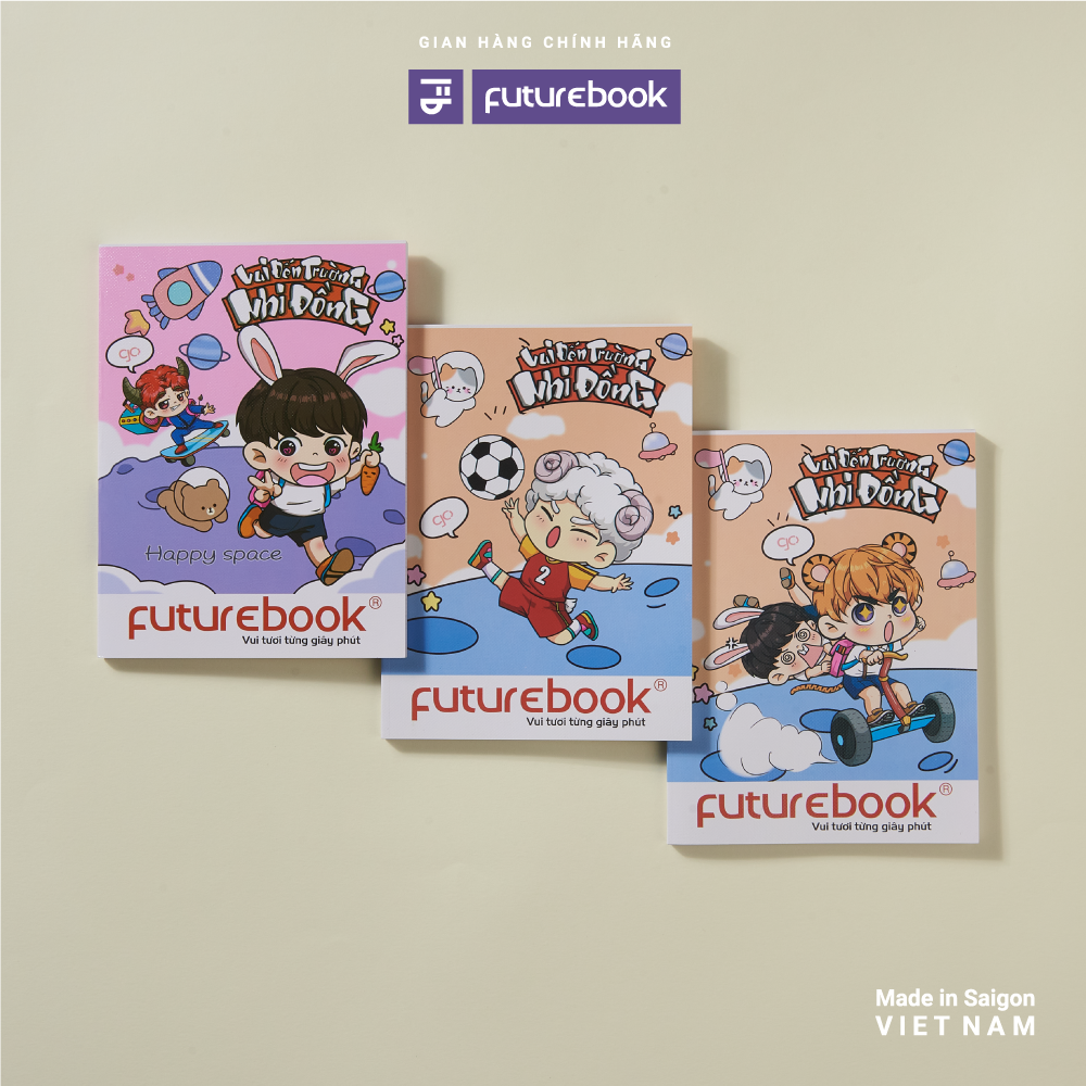 Nhi dong vui den truong highschool cross-section notebook, planner office school supplies, futurebook stationery.