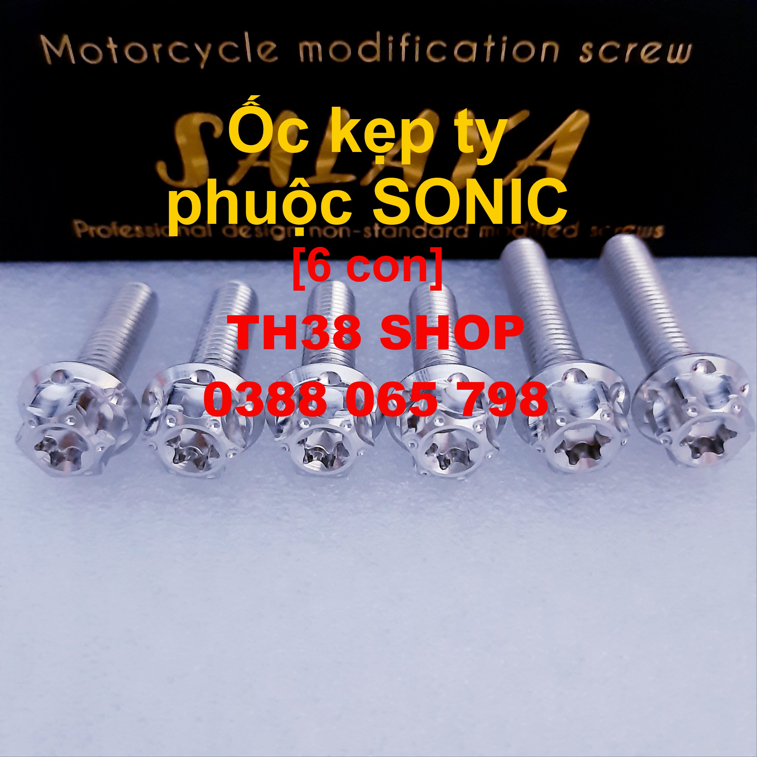 ốc ty phuộc sonic, raider/satria salaya [bộ 6 con]