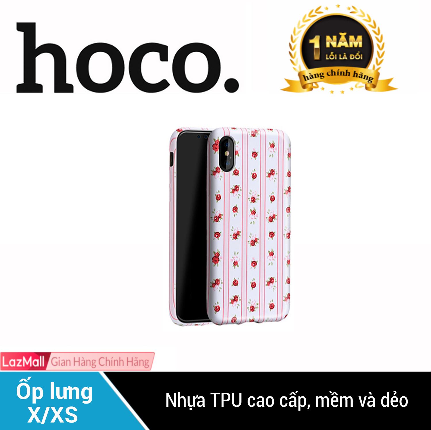 Ốp lưng tpu iphone x/xs hoco flower